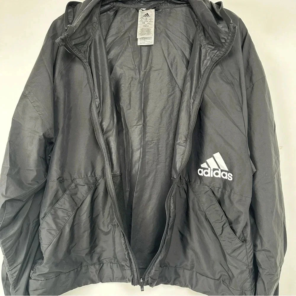 Adidas‎ Women's You got You Hooded Windbreaker Size Medium Black Cinch Waist